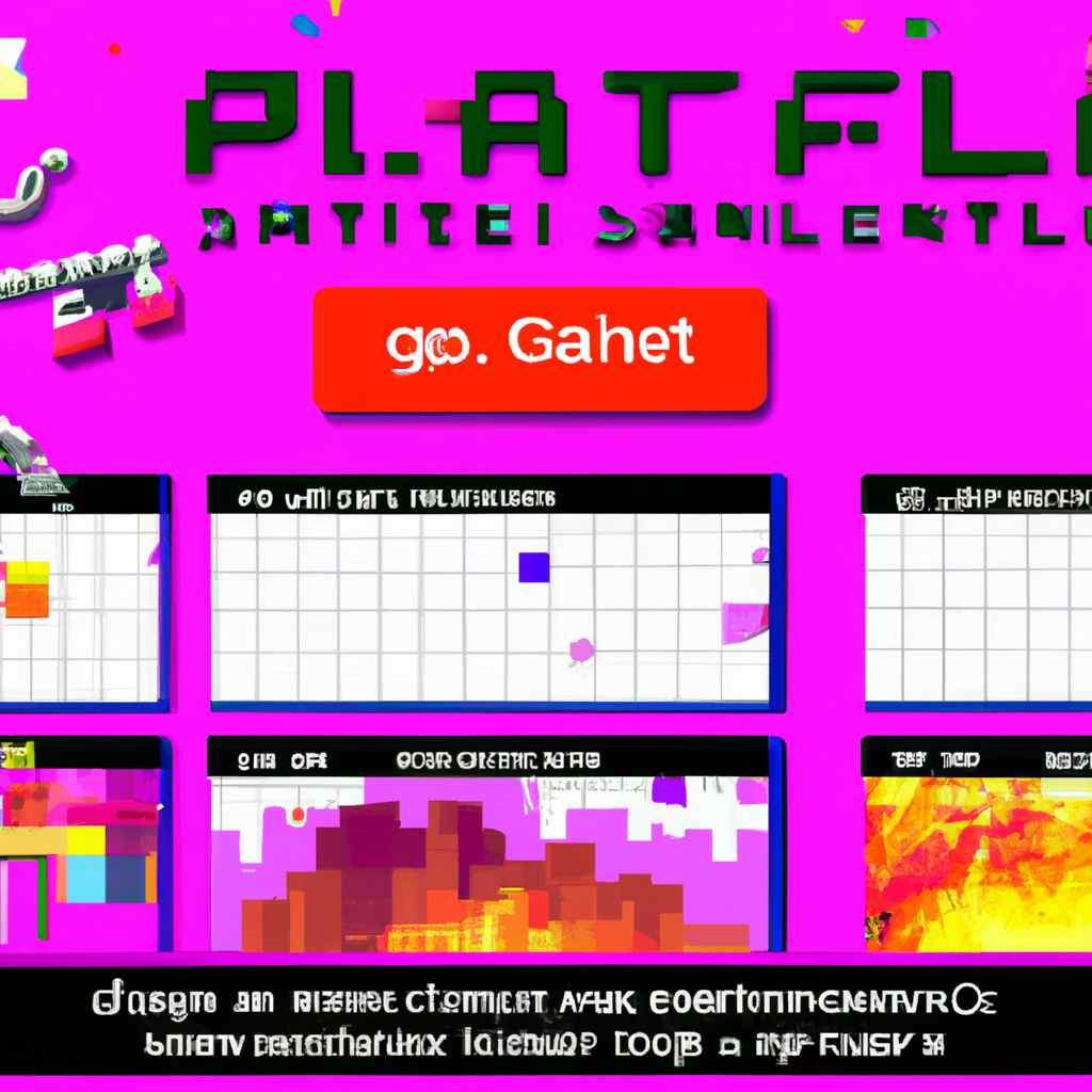 Mosaic of sprite previews and level mockups